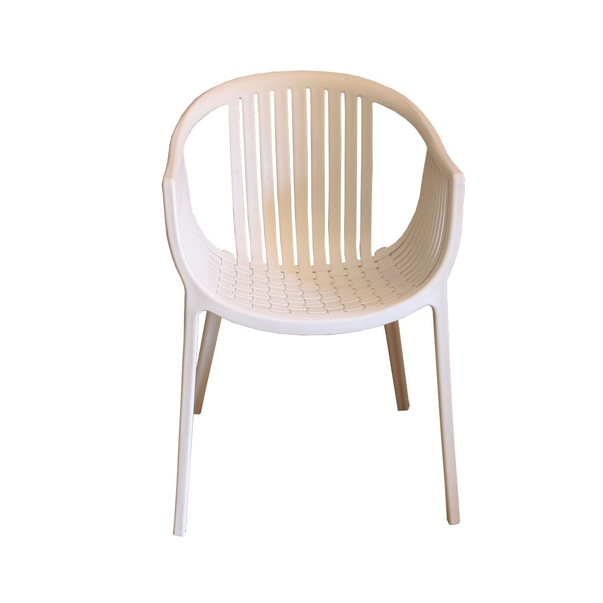 Set de 4 sillas beige con brazos Guaro