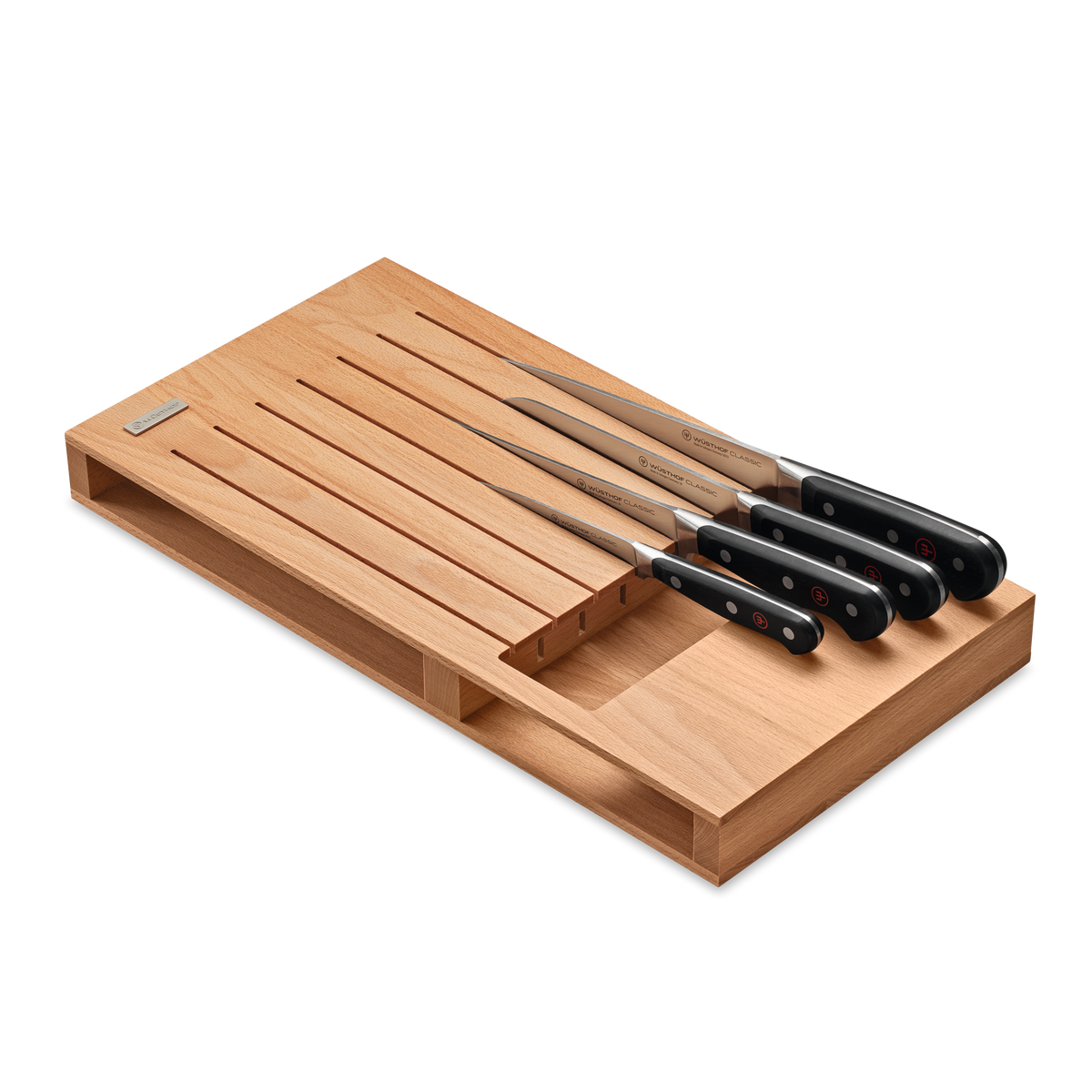 Bandeja de cajón para 7 cuchillos Wüsthof de madera de haya
