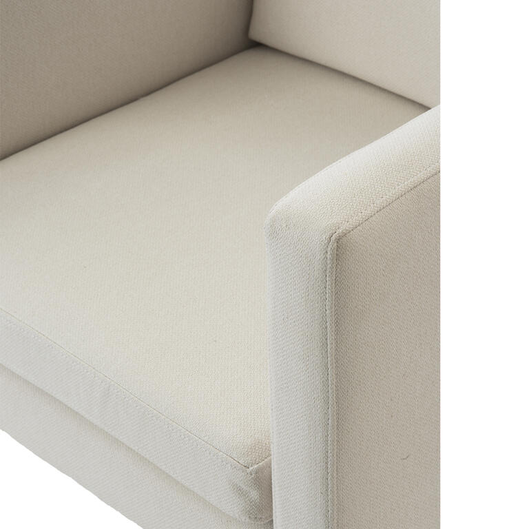 Sillón tapizado blanco Baoning