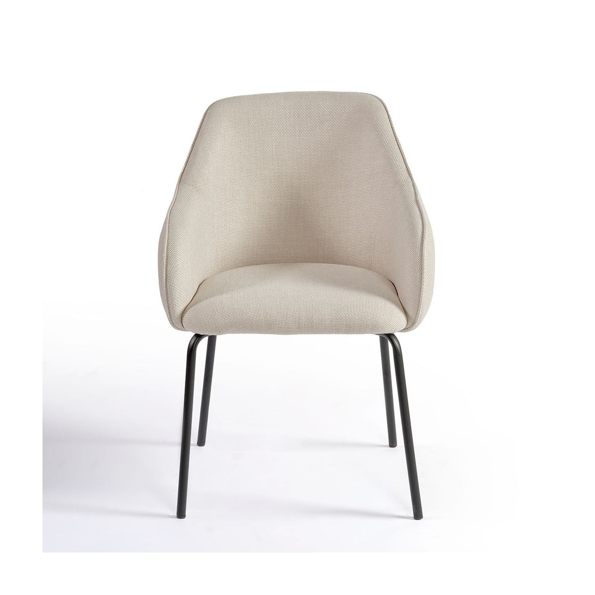 Sillón de comedor tapizado gris piedra Erbalunga