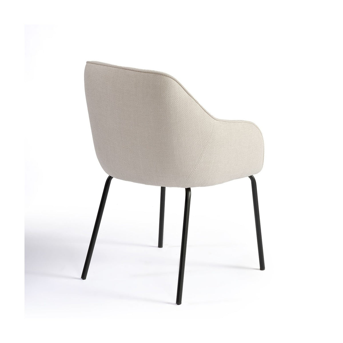Sillón de comedor tapizado gris piedra Erbalunga
