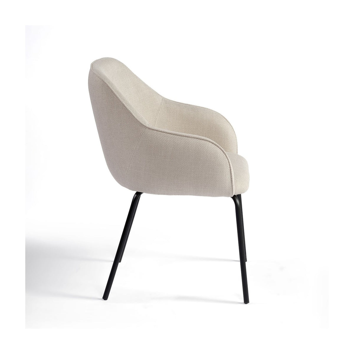 Sillón de comedor tapizado gris piedra Erbalunga