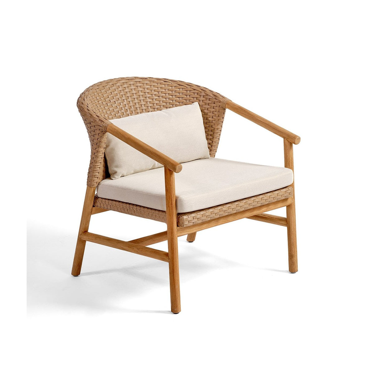 Sillón bajo de teca y resina Cala Comte