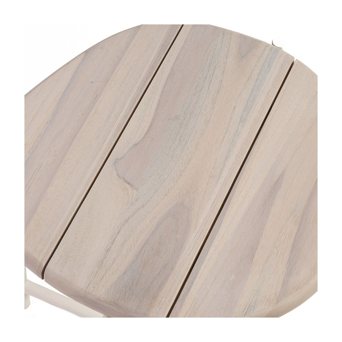 Mesa de centro de teca envejecida y aluminio blanco Es Codolar