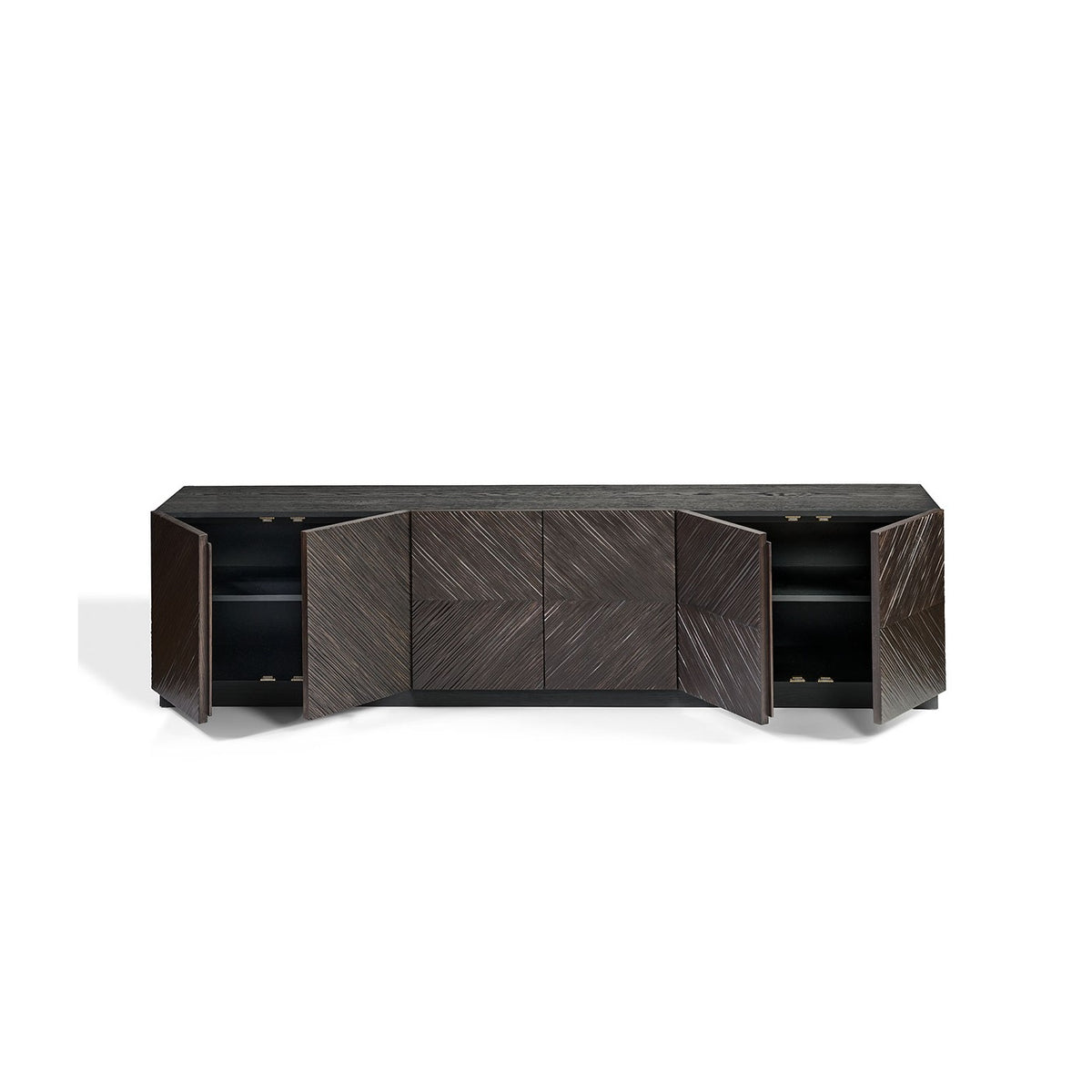 Aparador black brown con relieve diagonal Sousse