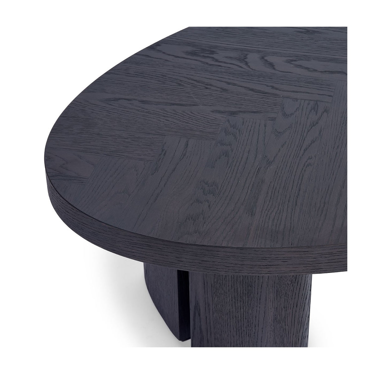 Mesa ovalada de roble black brown Qala
