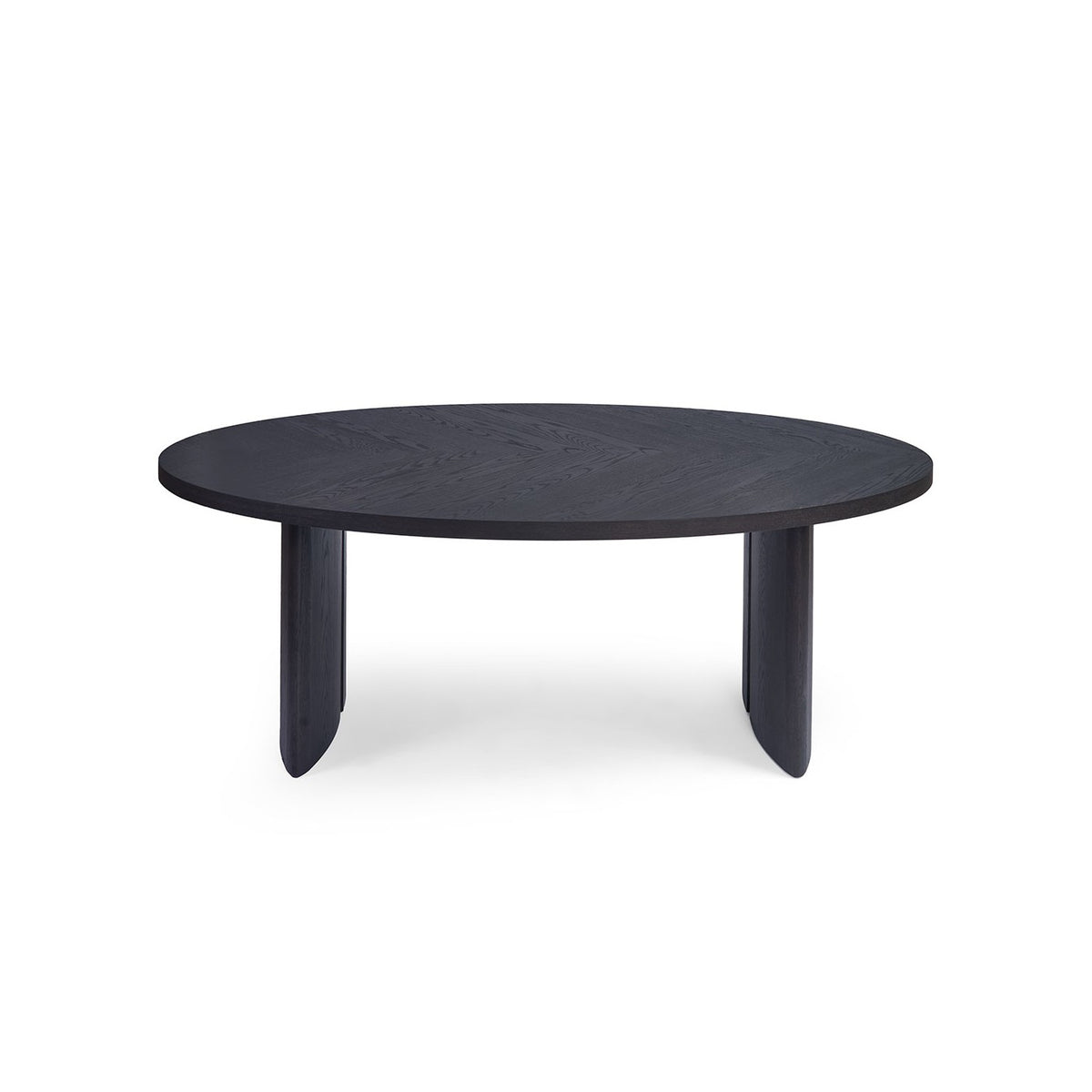 Mesa de comedor ovalada de roble black brown Għajnsielem