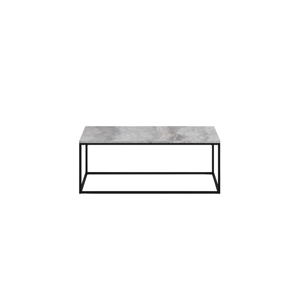 Mesa de centro de travertino gris y metal Polop