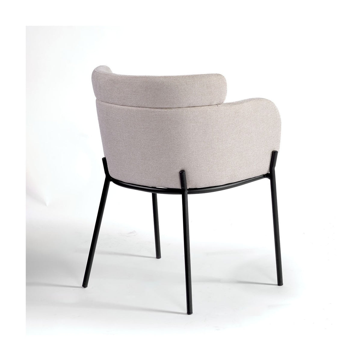 Set de 2 sillones tapizados arena y metal negro Roussillon