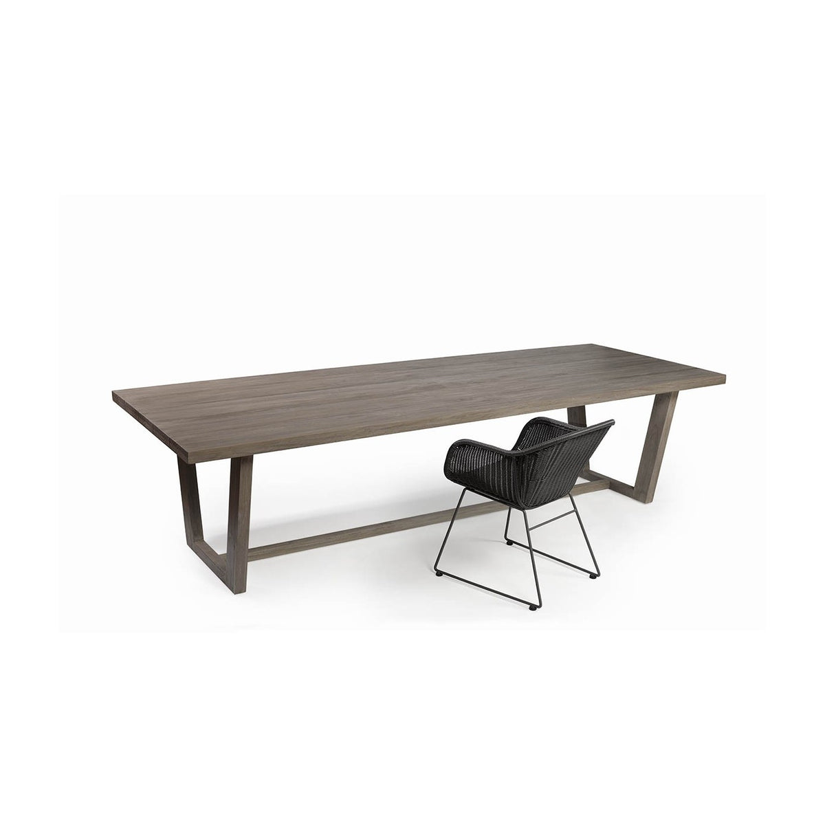 Mesa de comedor rectangular de teca para exterior Évora