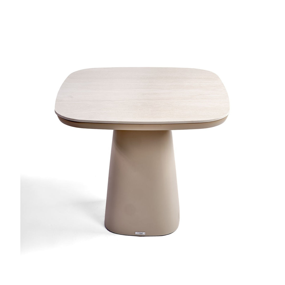 Mesa de comedor cuadrada de cerámica y pata arena Pembroke