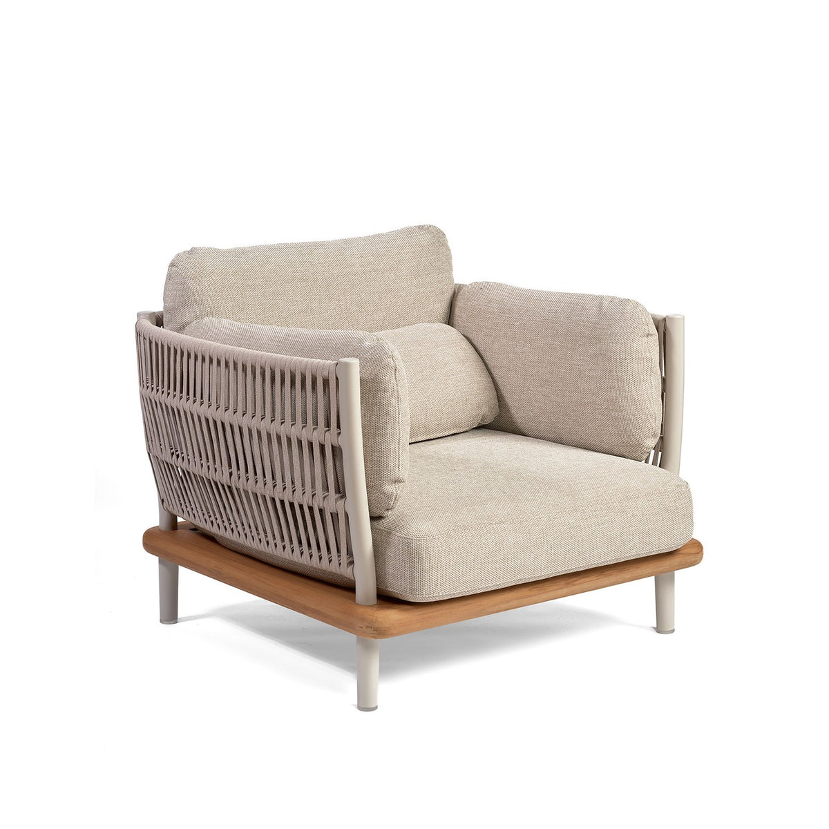 Sillón de exterior de aluminio y cuerda Bárcena
