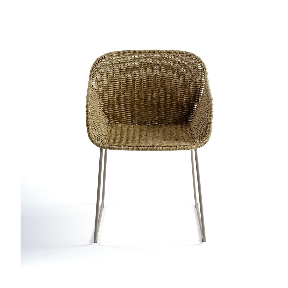 Sillón de comedor de resina trenzada lino Betancuria