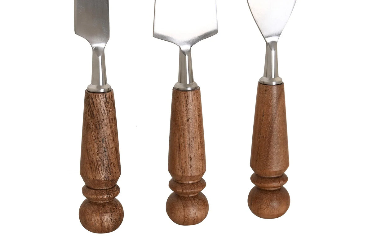 Set de 3 cuchillos para queso de acacia Gouda