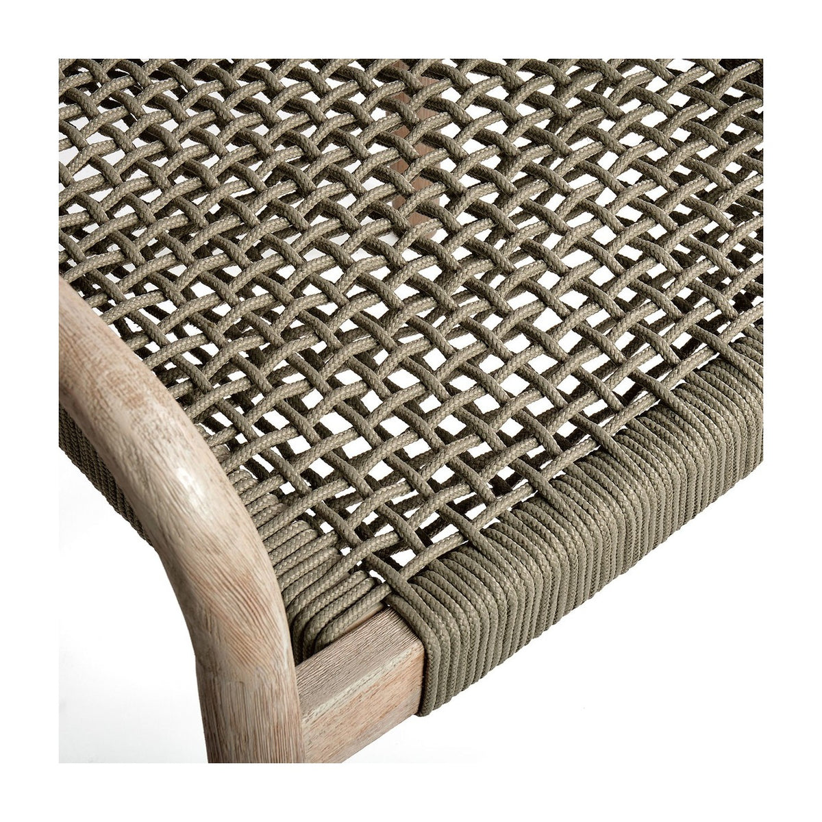 Silla apilable de eucalipto y cuerda topo Horta