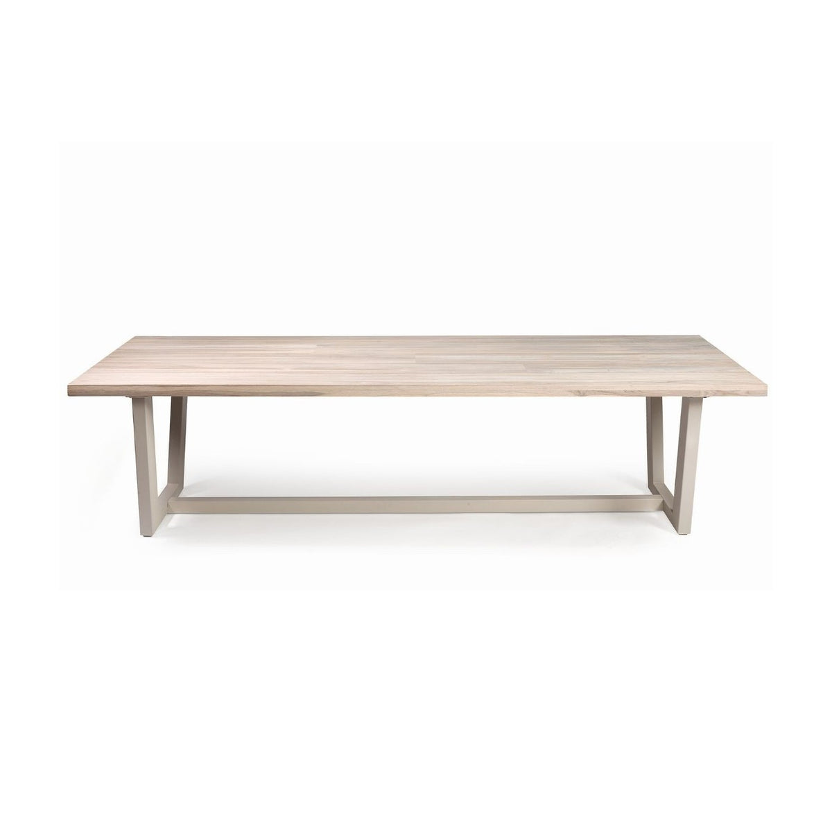 Mesa de comedor de exterior teca stone y metal topo Estremoz