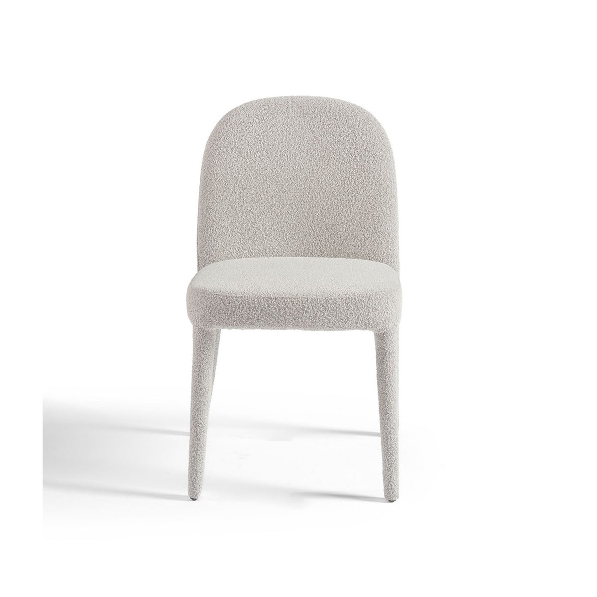 Silla tapizada en bouclé grisáceo Collioure