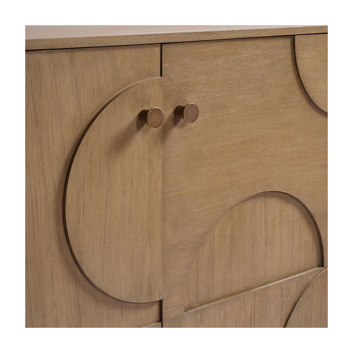 Aparador de madera natural con relieves geométricos Marettimo