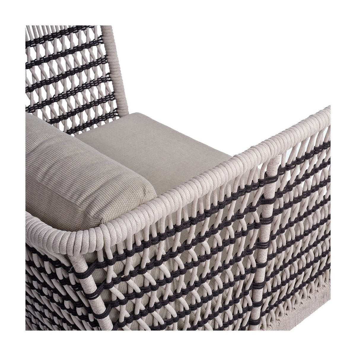 Sillón de exterior de teca y cuerda con cojines Sant Carles