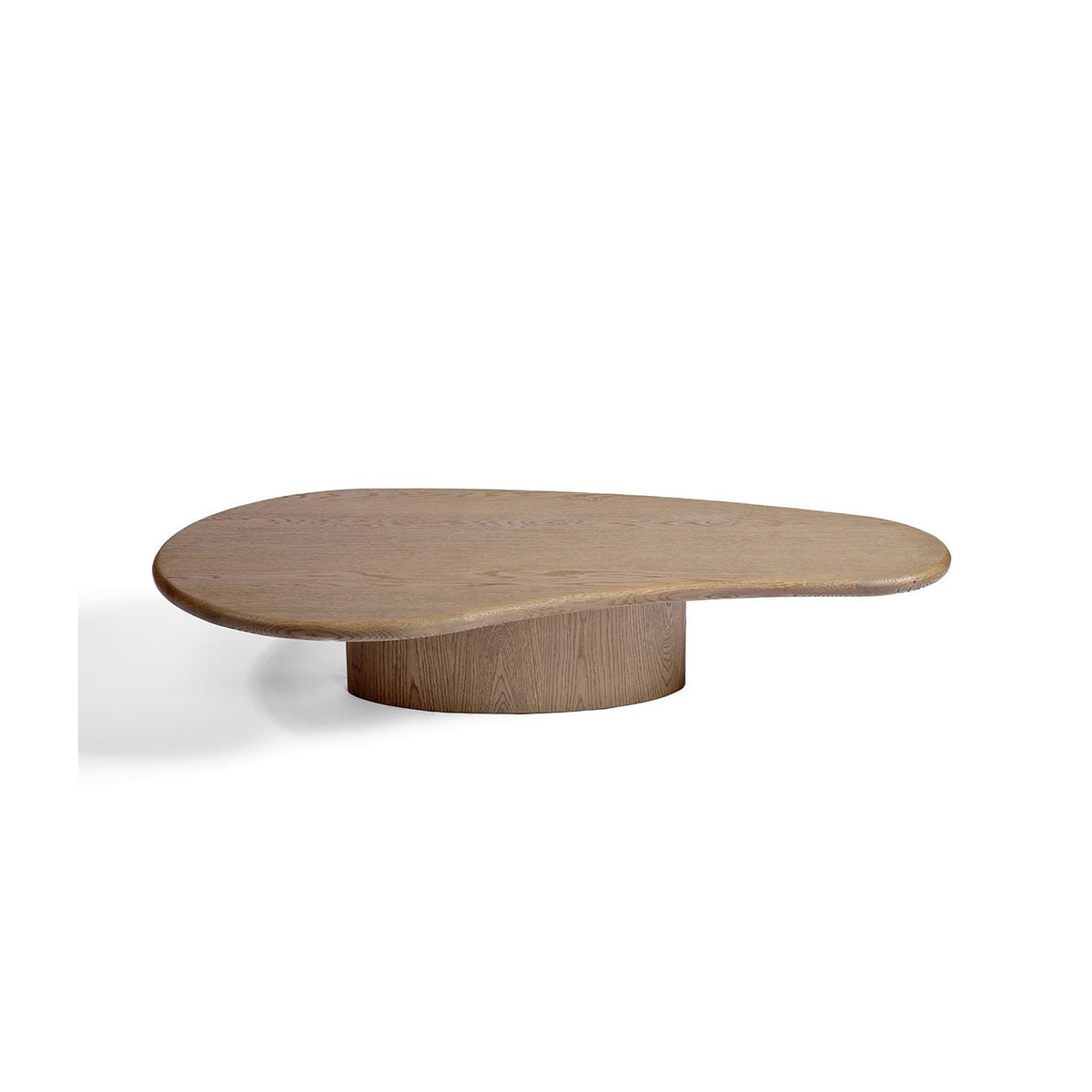 Mesa de centro irregular de roble natural 150 Uzès