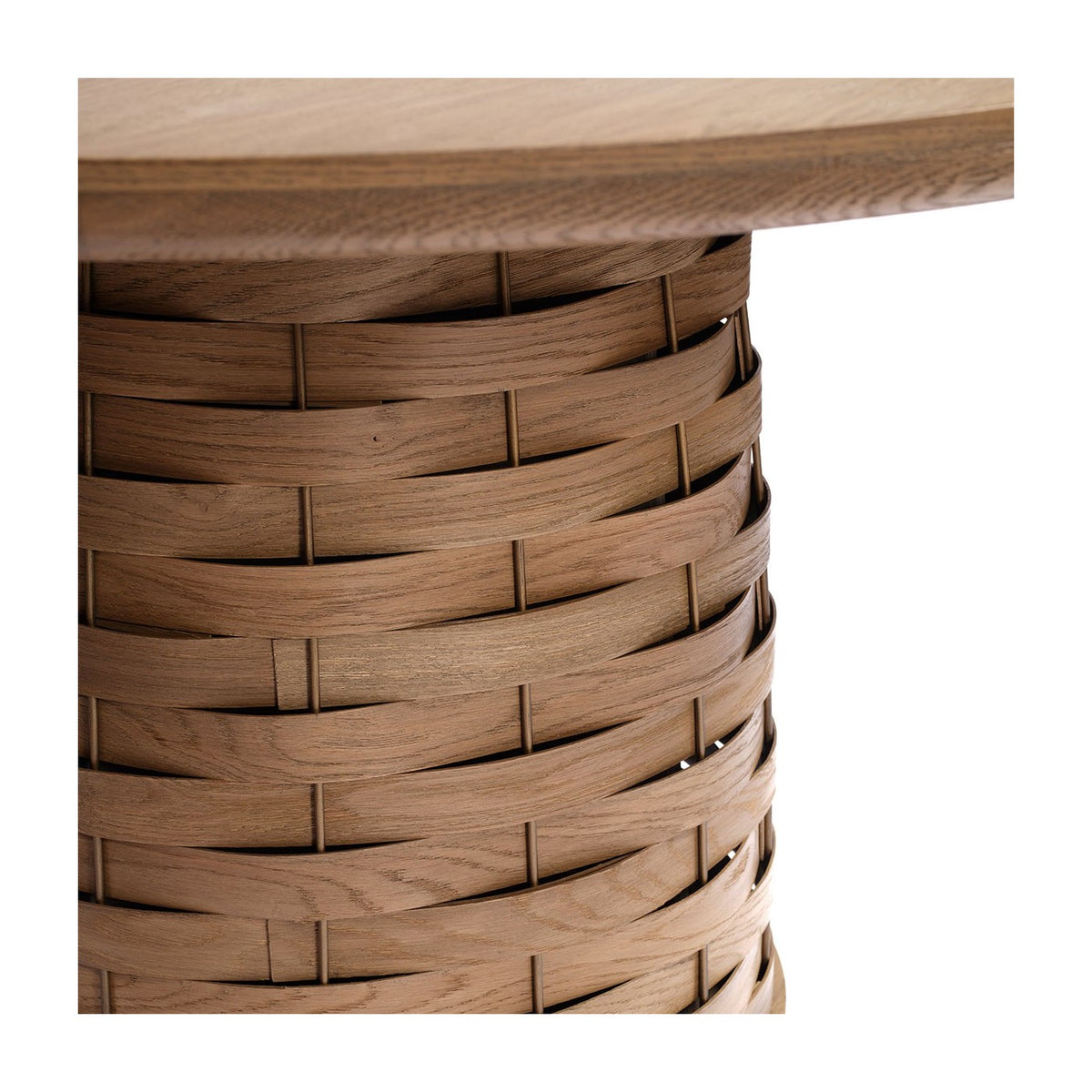 Mesa de comedor redonda con pie en relieve Aigues