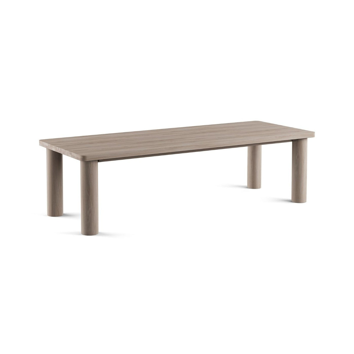 Mesa de comedor de teca con patas redondas Mastella