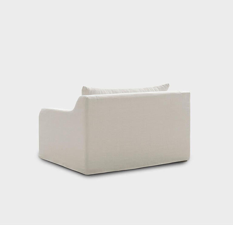 Sillón de 1 plaza con funda lavable de algodón Junwen