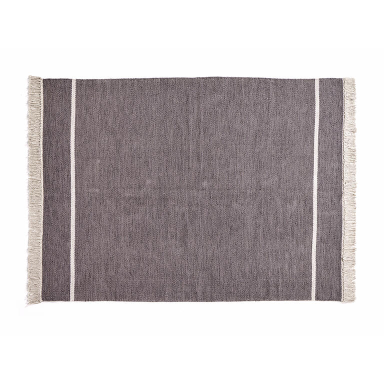 Alfombra kilim gris de algodón tejida a mano Epidota