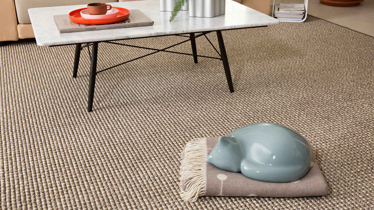 Alfombra rectangular de sisal y lana Ninkasi