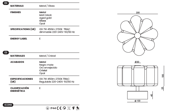 Aplique de Pared Flow - A1339