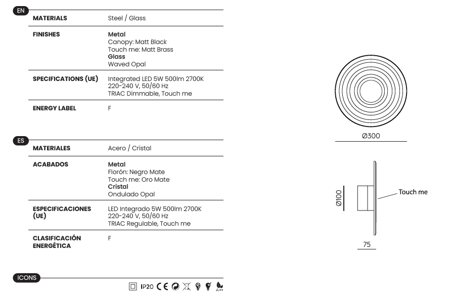 Aplique de Pared Glic - A1199