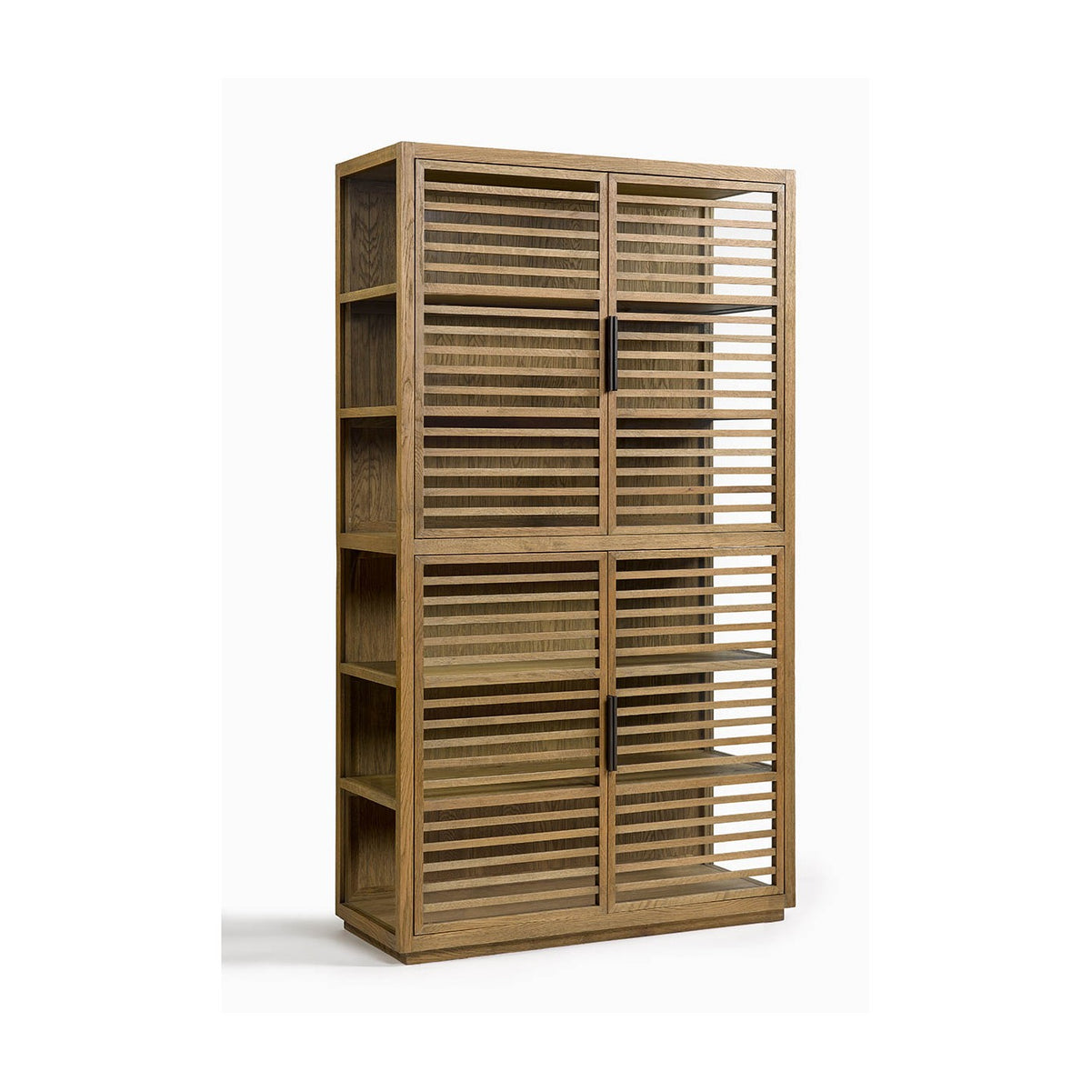 Armario de roble natural con puertas de cristal Castril