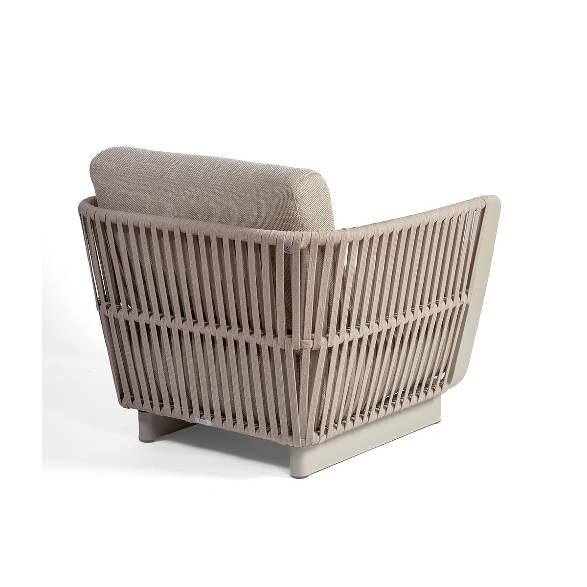 Sillón de exterior de cuerda y aluminio claro Ribadeo