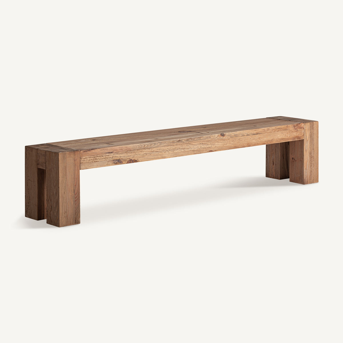 Banco de madera de pino reciclado Orient