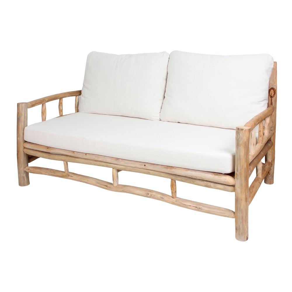 Banco de madera tropical con cojines Albireo