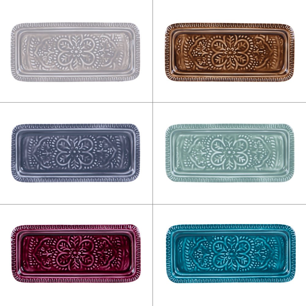 Bandeja Rectangular de Metal Mandala - pino_y_jacaranda