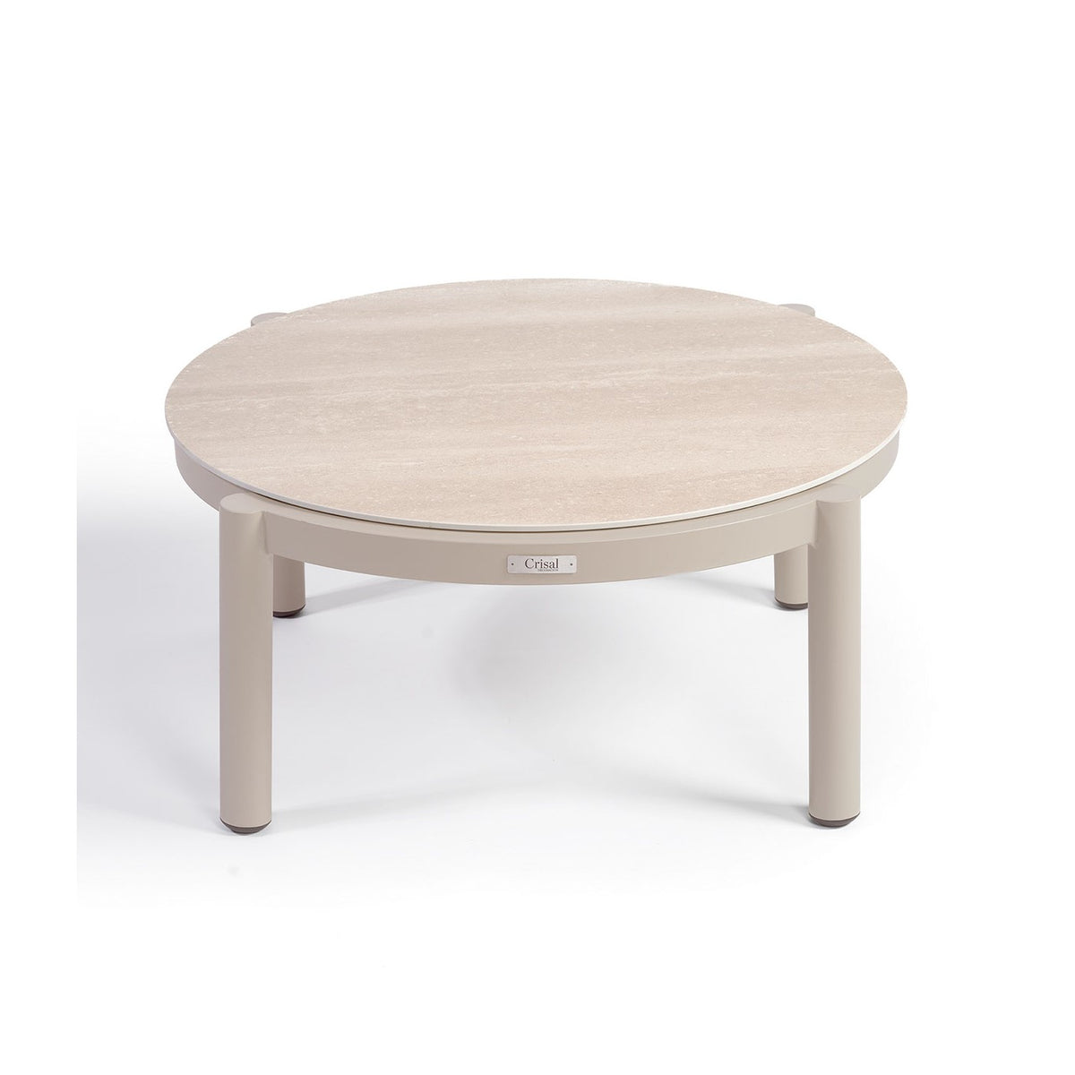 Mesa de centro de aluminio y porcelánico pequeña Cedeira