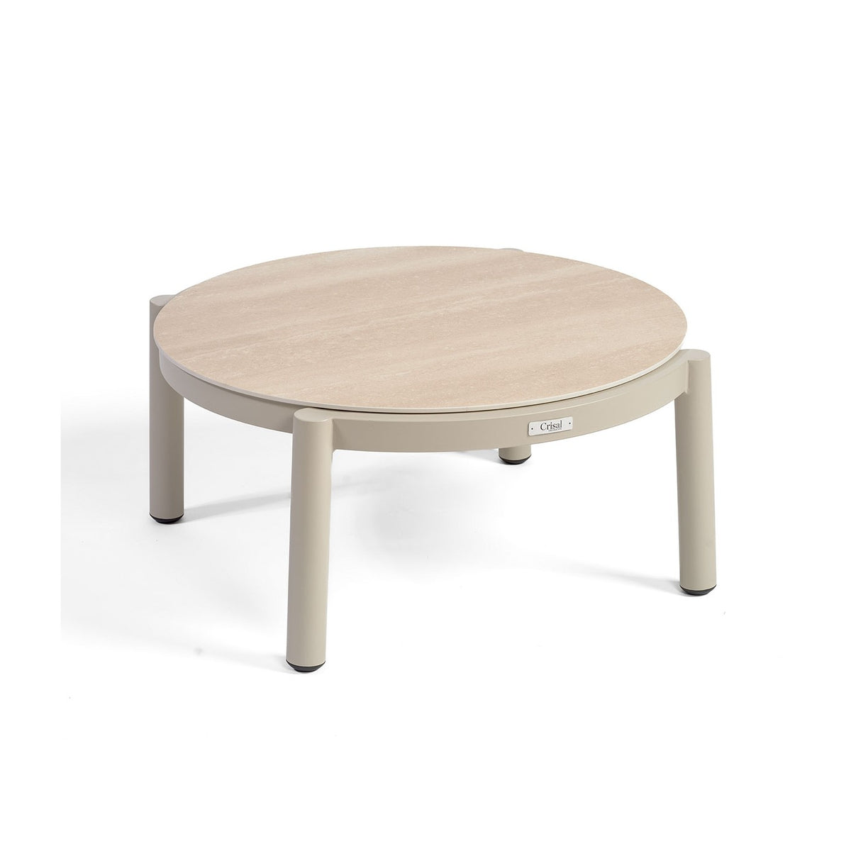 Mesa de centro de aluminio y porcelánico pequeña Cedeira