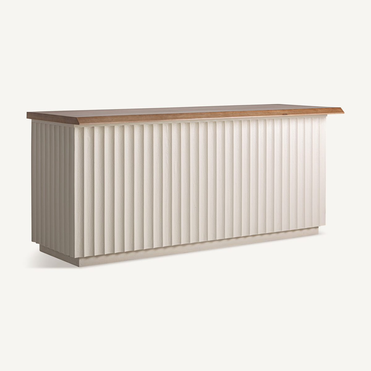 Barra de bar de madera de mango blanca Mondragó