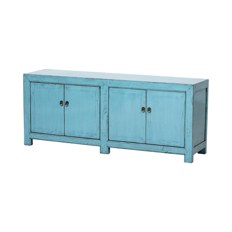 Piecero azul de olmo con 4 puertas Mingyu