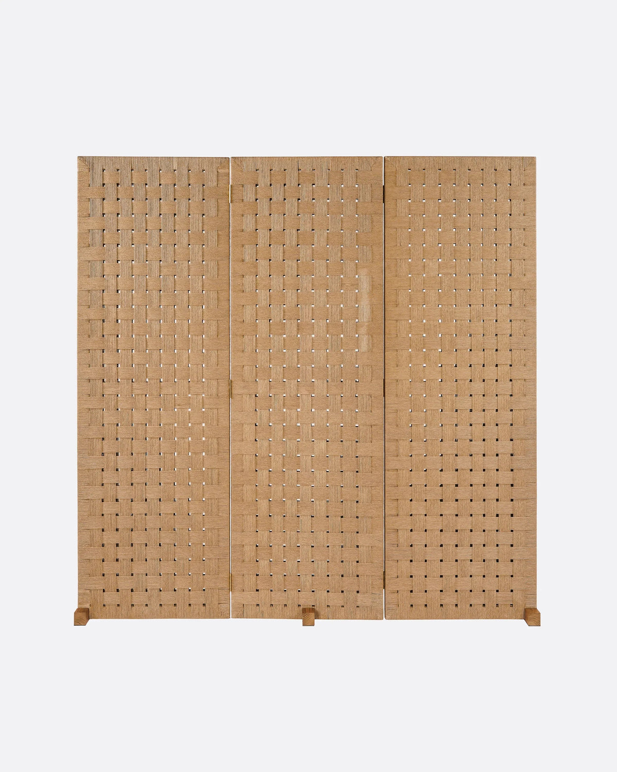 Biombo de teca y cuerda de papel Cora