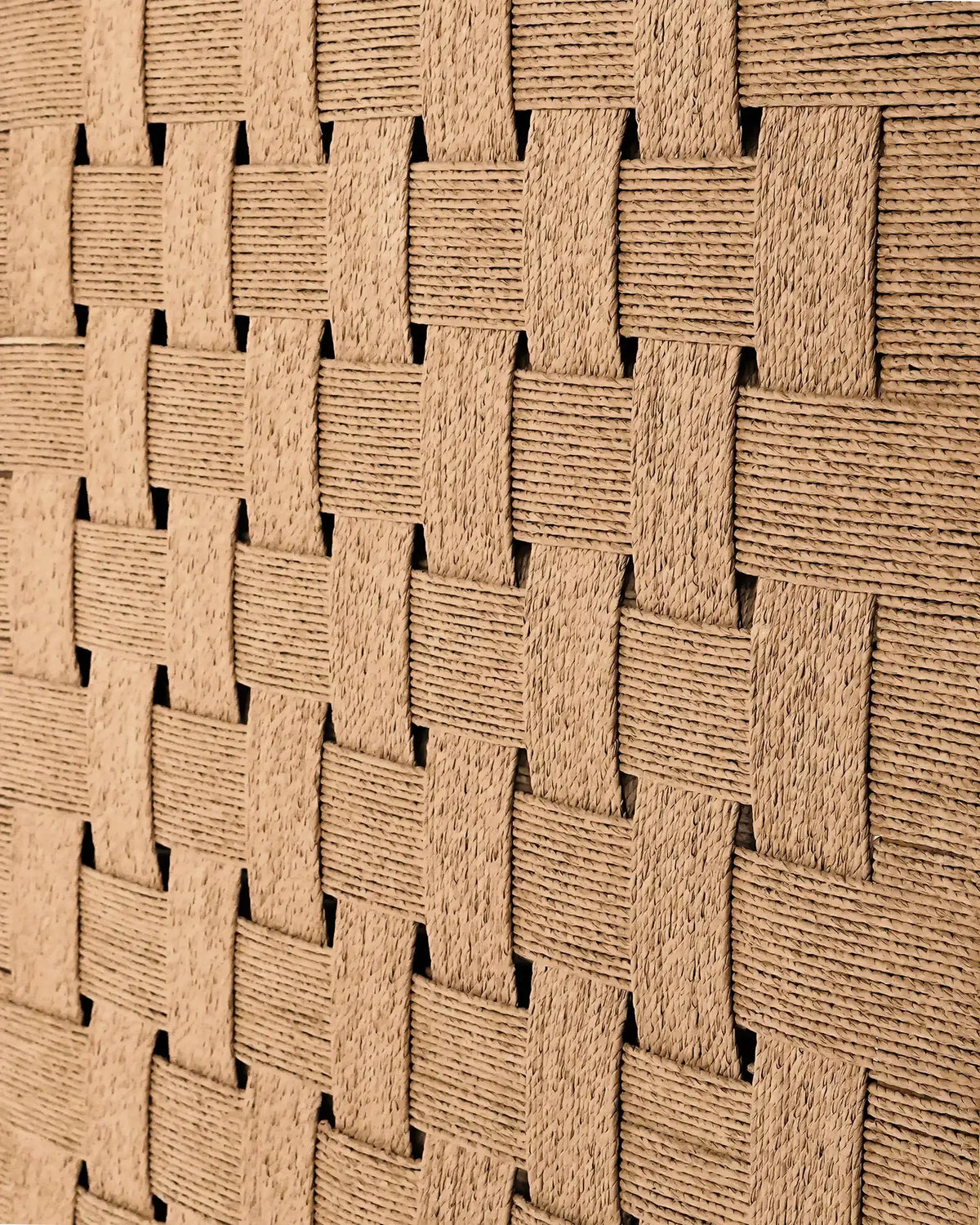 Biombo de teca y cuerda de papel Cora
