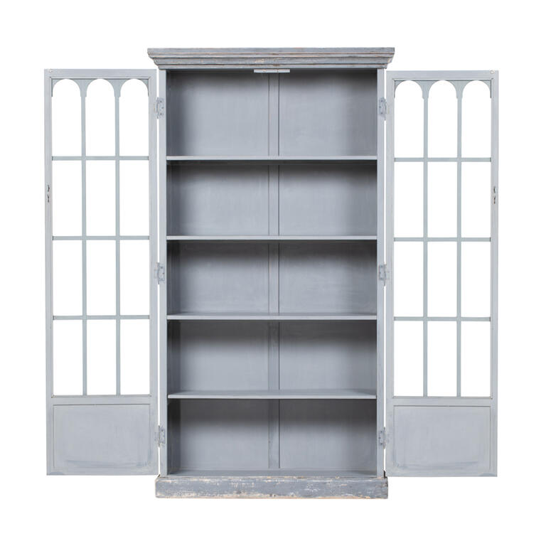 Vitrina gris de pino con 2 puertas Cega