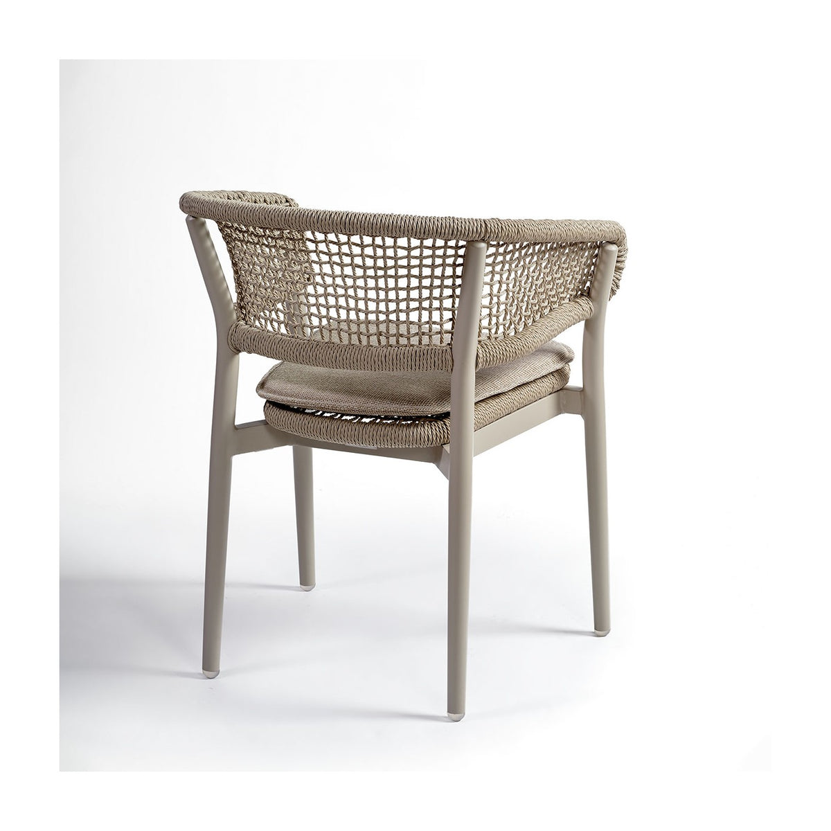 Silla de comedor de exterior de cuerda y aluminio Betanzos