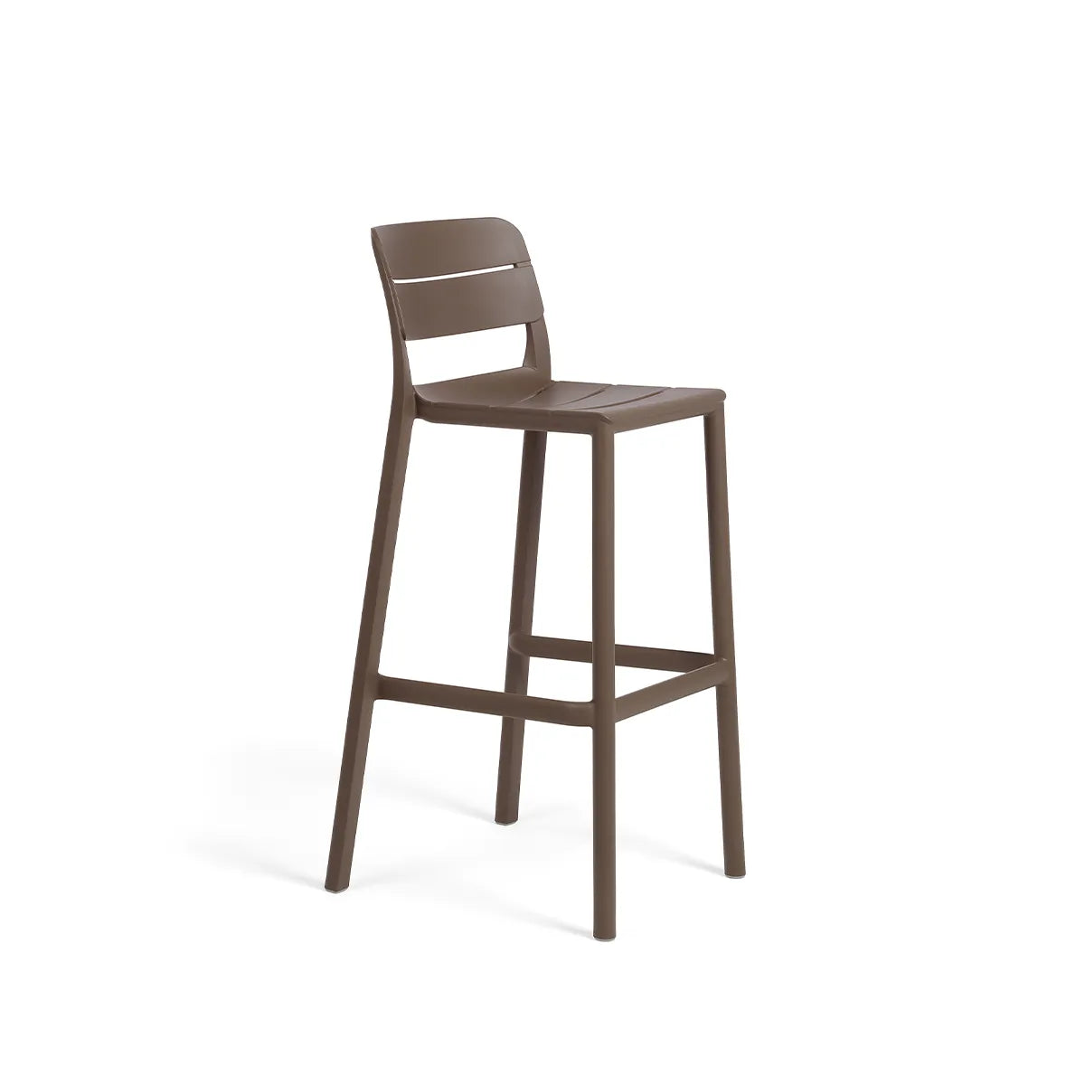 Taburete alto de resina Cassia Nardi – Tabaco