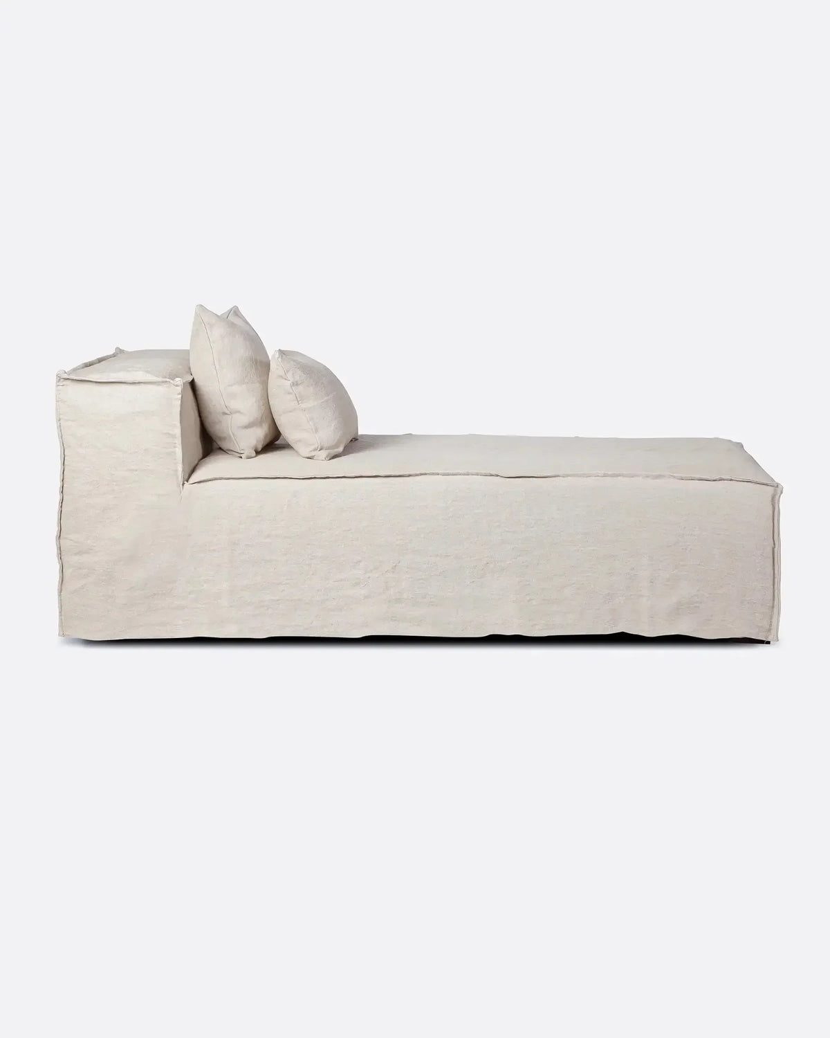 Chaise longue con funda de lino Strozzi