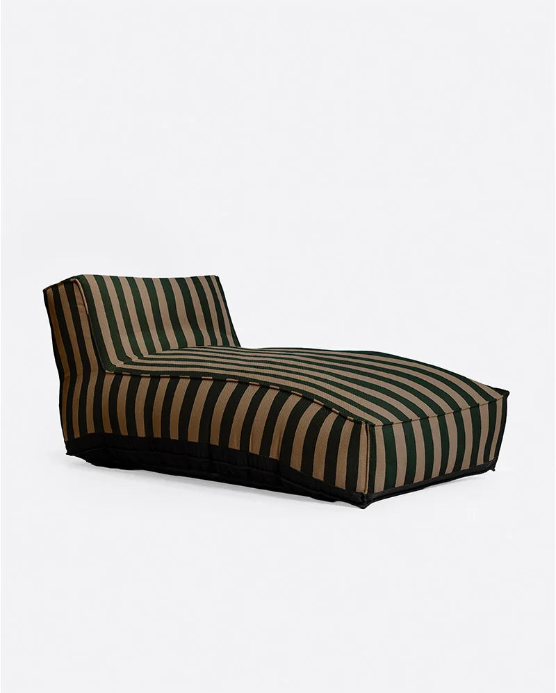 Chaise longue de exterior extralarga de olefina Caccini
