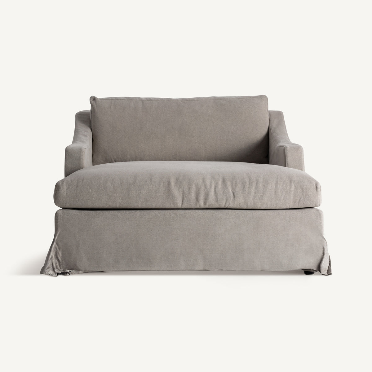 Chaise longue de lino gris Mesquida