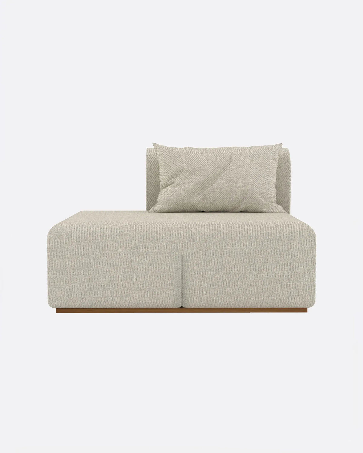 Chaise longue derecha de olefina reciclada Nora