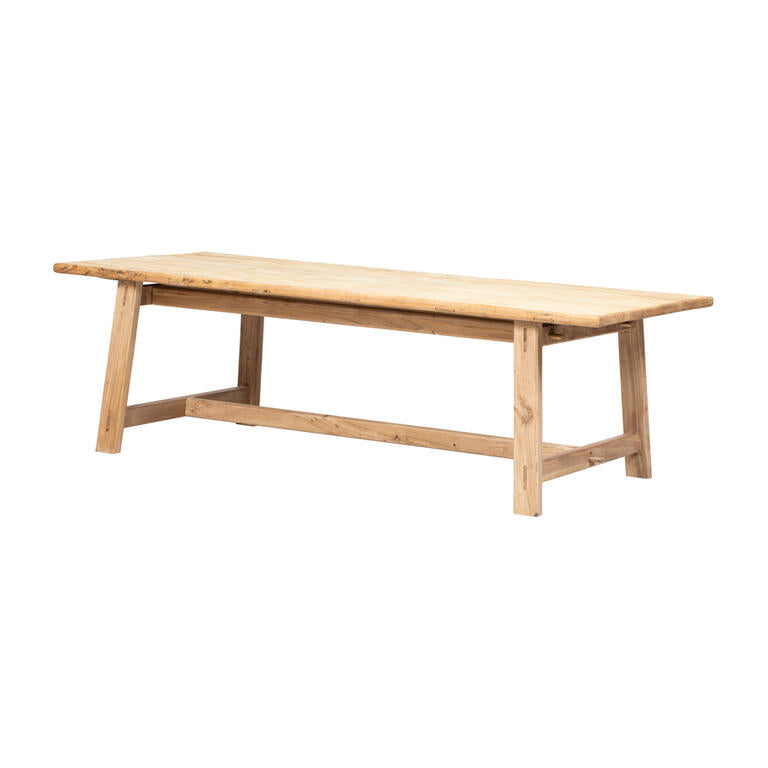 Mesa de comedor antigua natural de olmo 245 cm Lingyun